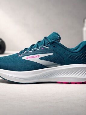 Brand New In Box Brooks Anthem 8 Women's size 8.5 Teal and Pink Running Shoe